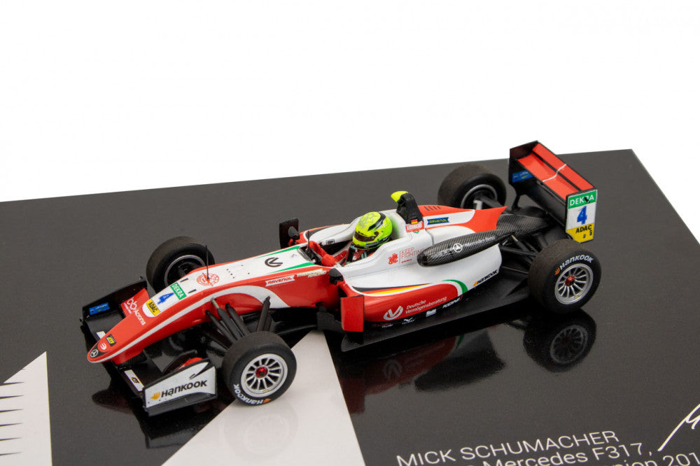 Mick Schumacher Model Car, Dallara Mercedes F317 F3 European Champion 2018, 1:43 scale, White, 2018