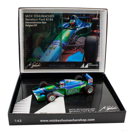 Mick Schumacher Model Car, Benetton Ford B194 Demo Run Belgium GP 2017, 1:43 scale, Blue, 2017 - FansBRANDS®
