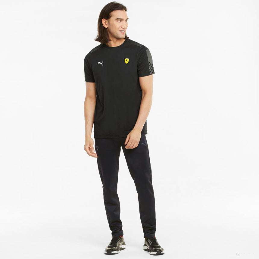 Ferrari Pants, Puma Style T7 Track, Black, 2021 - FansBRANDS®