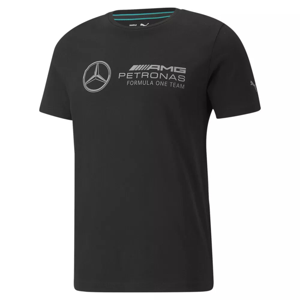 Mercedes T-shirt, Puma Logo, Black, 2021