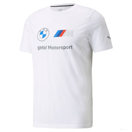 BMW T-shirt, Puma BMW MMS ESS Logo, White, 2021 - FansBRANDS®