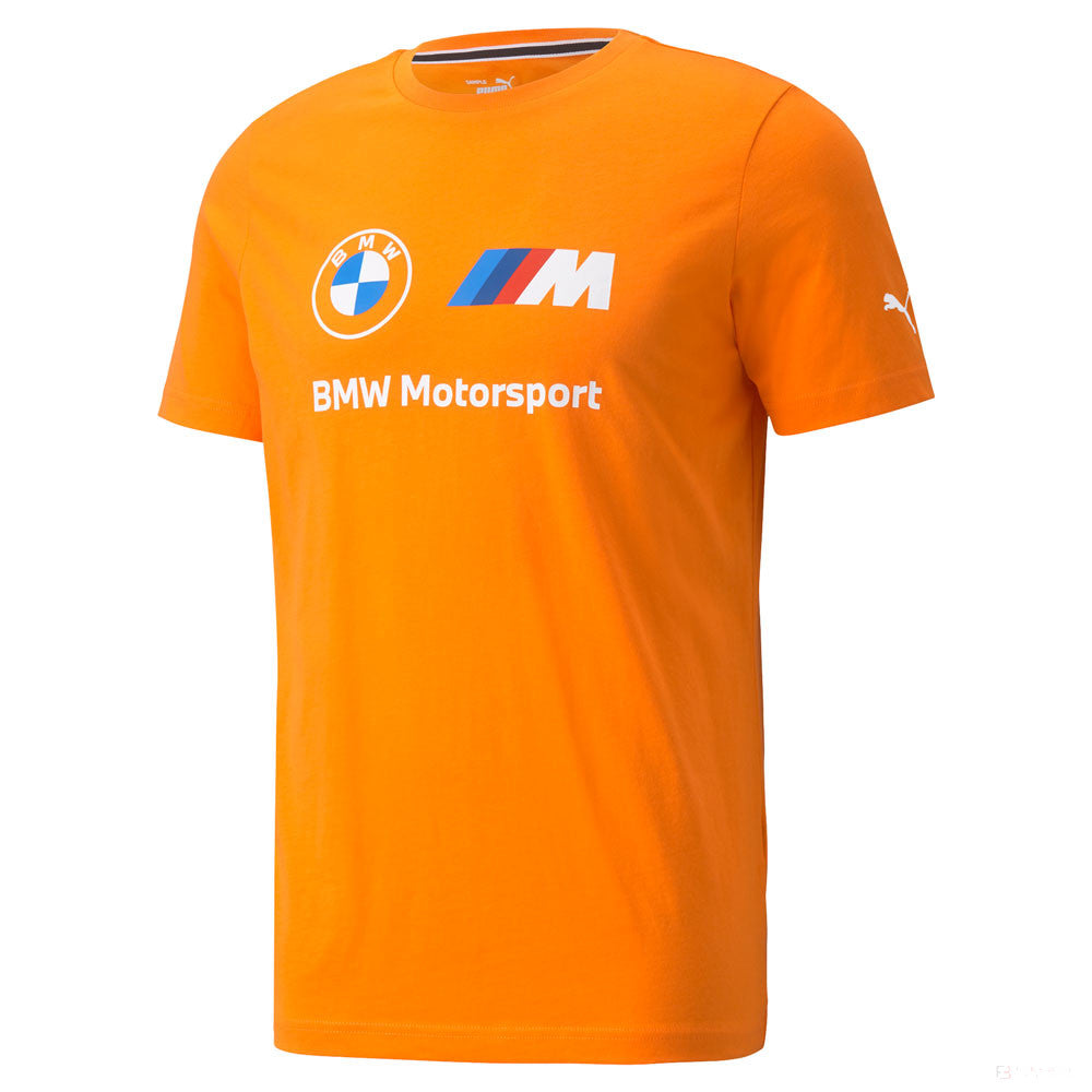 BMW T-shirt, Puma BMW MMS ESS Logo, Orange, 2021 - FansBRANDS®
