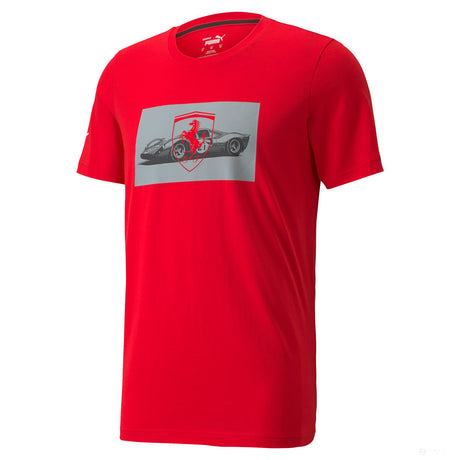 Ferrari T-shirt, Puma Race Graphic, Red, 2021 - FansBRANDS®