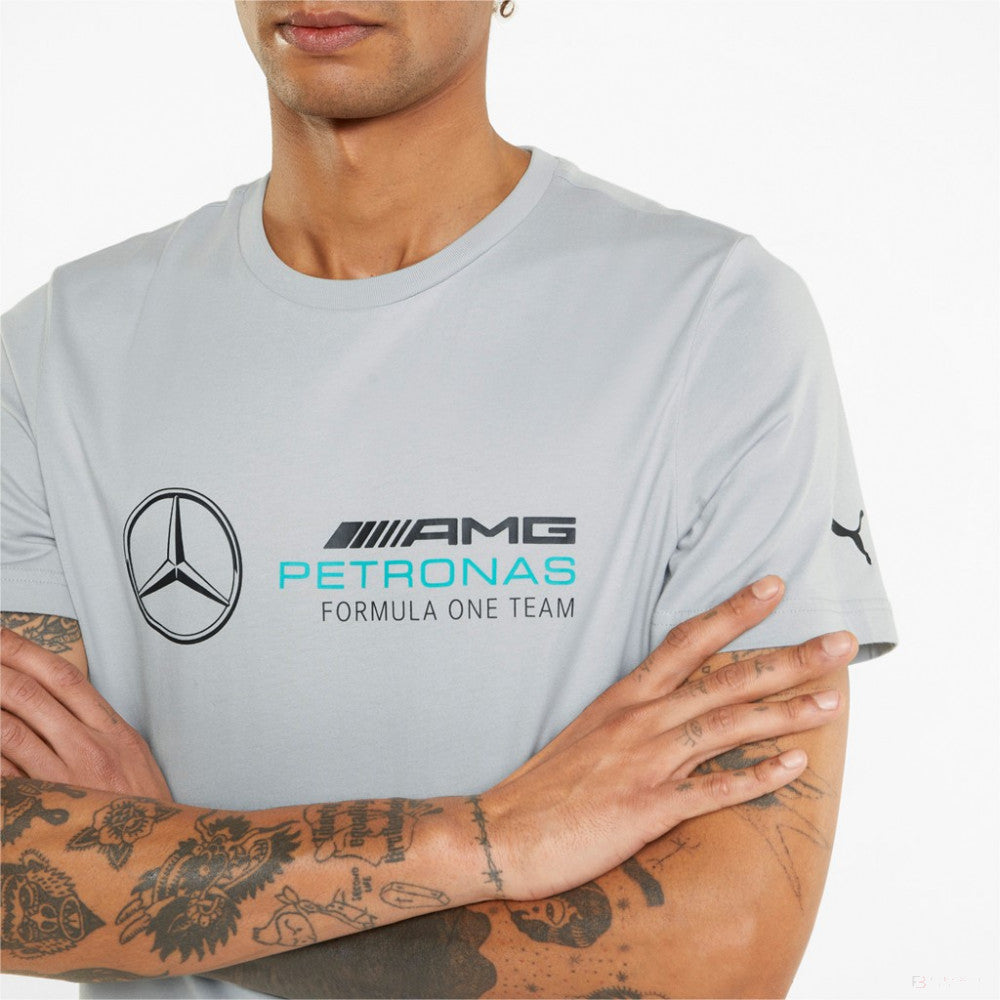 Puma Mercedes Team Logo T-shirt, Silver, 2022
