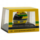 Ayrton Senna Mini Helmet, 1:8 scale, Yellow, 2018