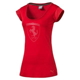 Ferrari Womens T-shirt, Puma Big Shield, Red, 2016