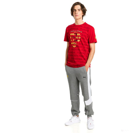 Ferrari T-shirt, Puma Big Shield Round Neck, Red, 2019 - FansBRANDS®