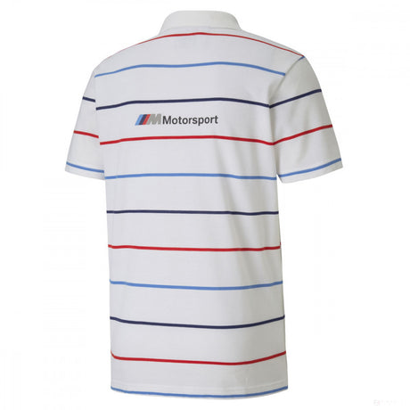 BMW T-shirt, Puma BMW MMS Striped Round Neck, White, 2020 - FansBRANDS®