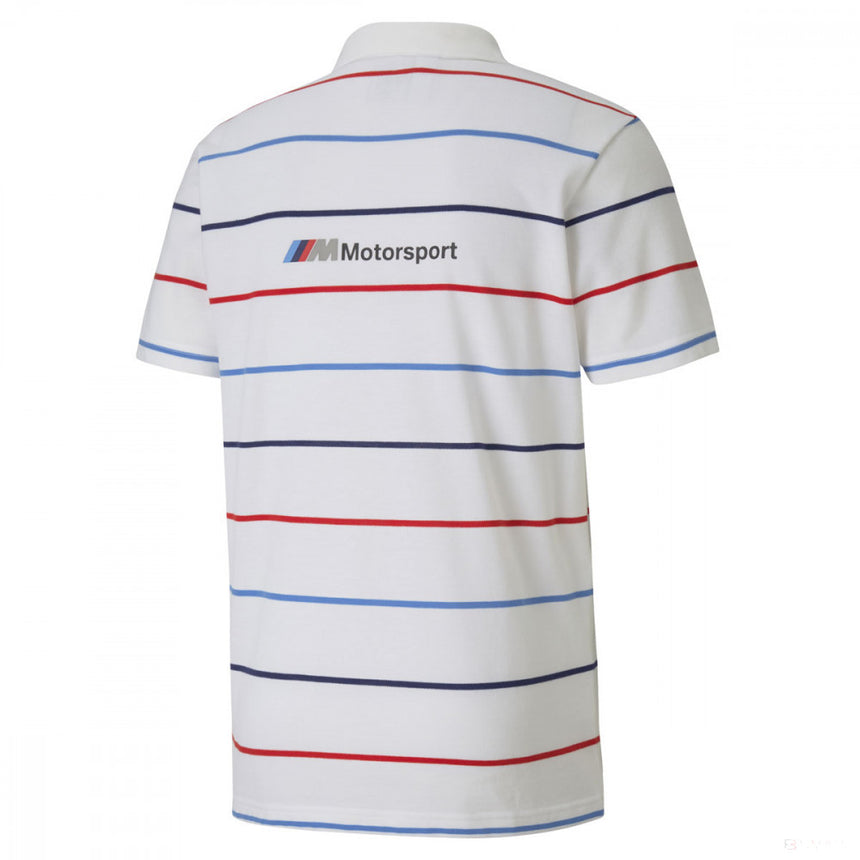BMW T-shirt, Puma BMW MMS Striped Round Neck, White, 2020 - FansBRANDS®