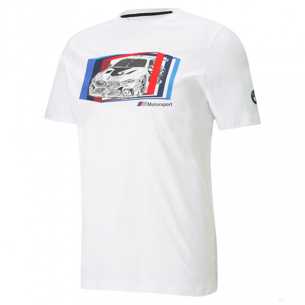 BMW T-shirt, Puma BMW MMS Car Graphic, White, 2021