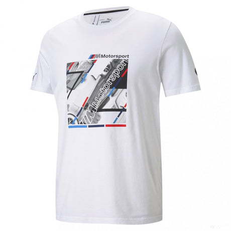 BMW T-shirt, Puma BMW MMS Graphic, White, 2021 - FansBRANDS®