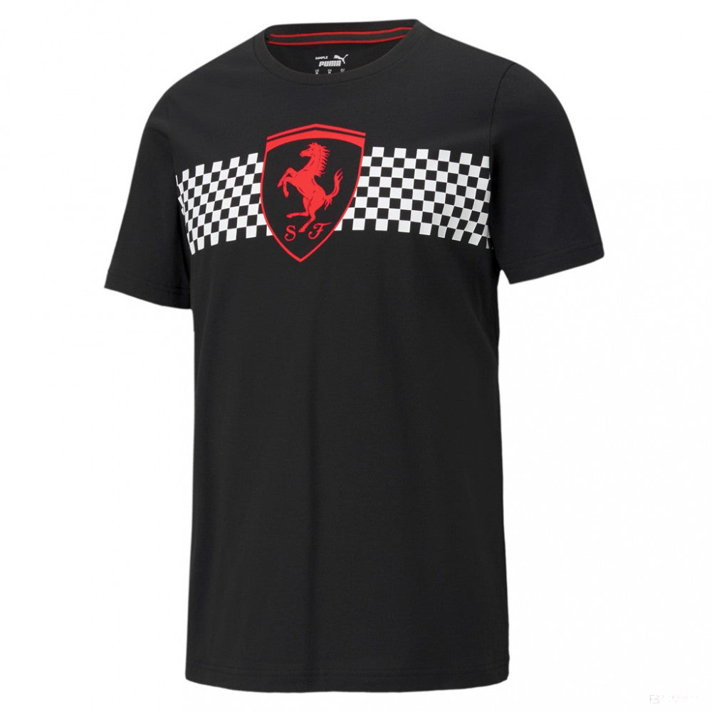 Ferrari T-shirt, Puma Checkered Flag, Black, 2021