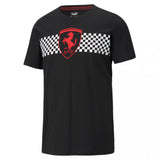 Ferrari T-shirt, Puma Checkered Flag, Black, 2021 - FansBRANDS®