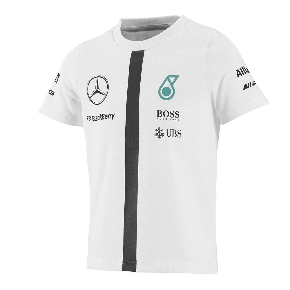 Mercedes Kids T-shirt, Team, White, 2015