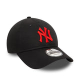 New York Yankees cap, red logo, New Era, 9TWENTY, essential, black