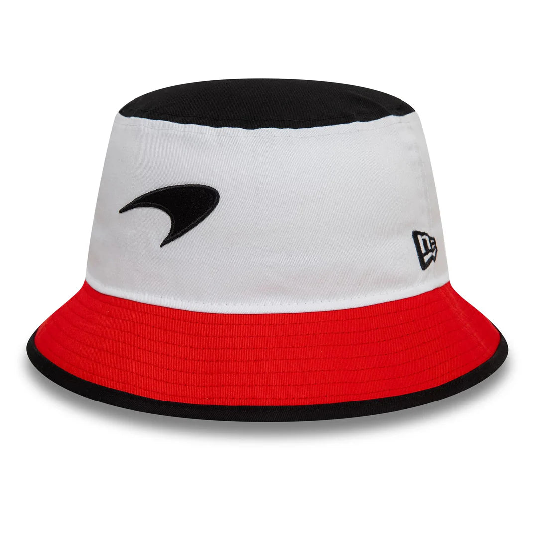 McLaren bucket hat, New Era, Monaco, tapered, red