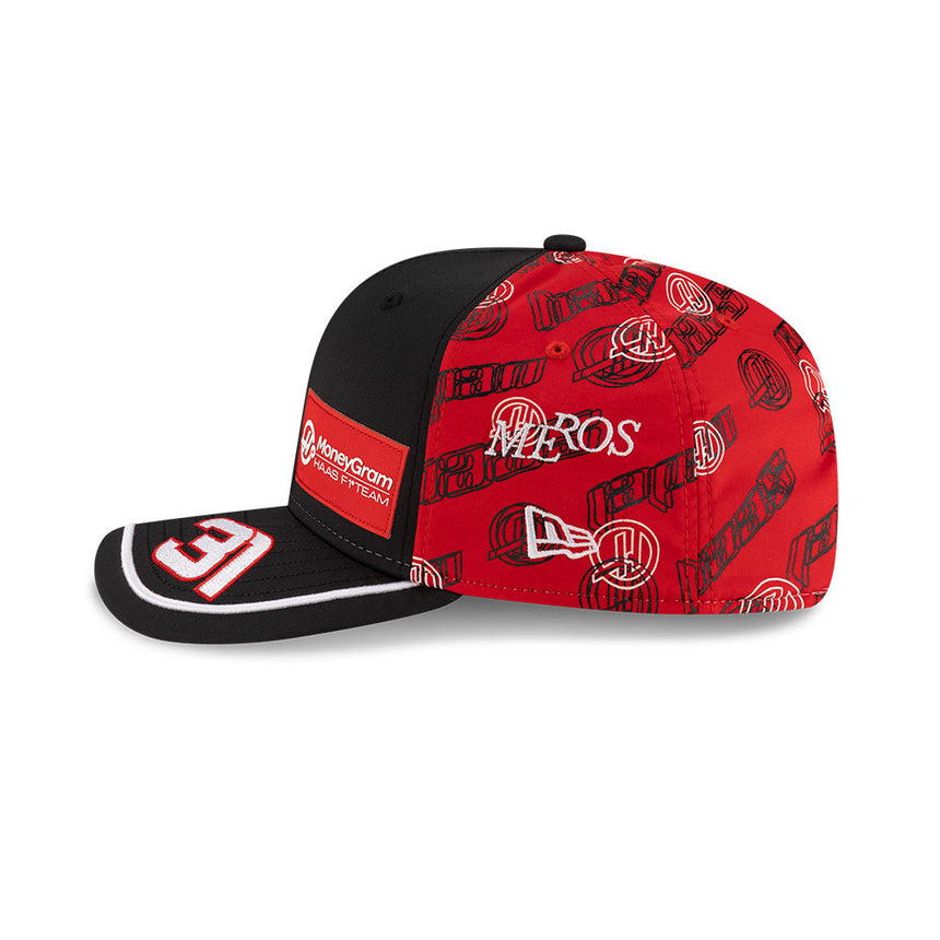 Gorra de béisbol Haas F1, Japón SE, Esteban Ocon, New Era, 9SEVENTY, Negra 🔥