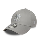 New York Yankees cap, New Era, 9FORTY, pop outline, grey