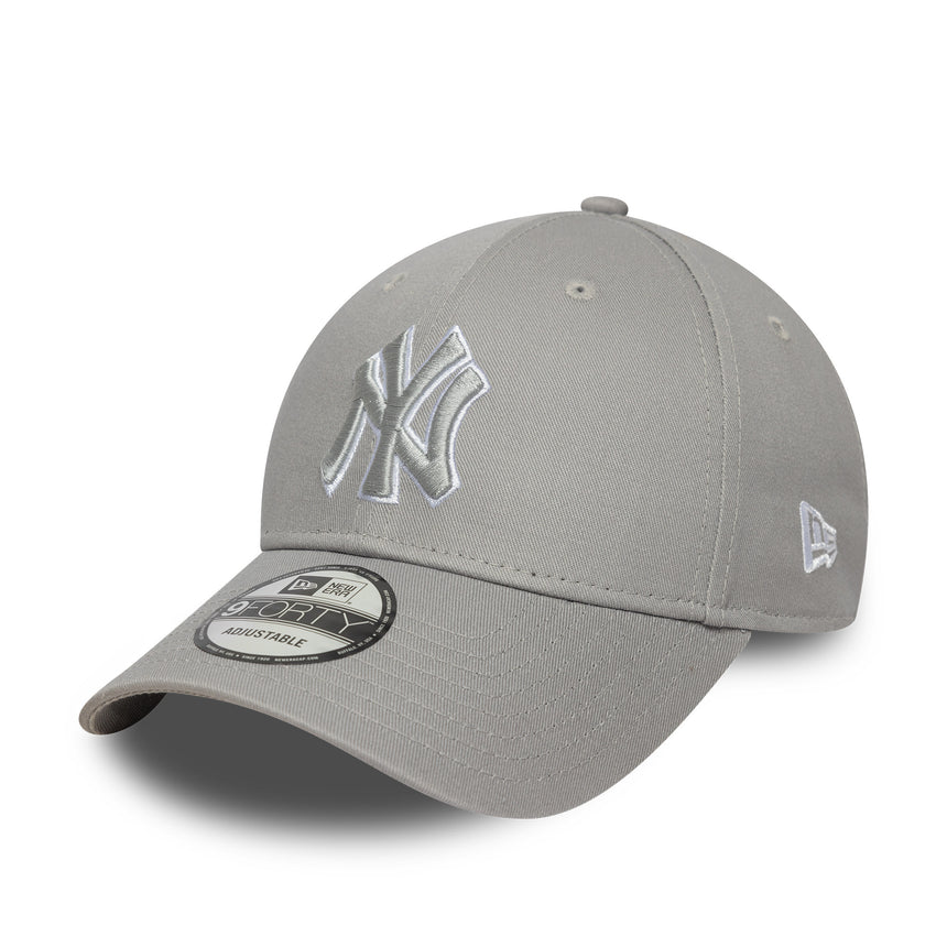 New York Yankees cap, New Era, 9FORTY, pop outline, grey