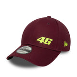 Valentio Rossi #46 cap, VR46, seasonal, New Era, 9FORTY, burgundy