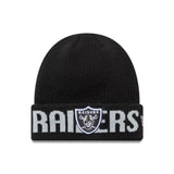 Las Vegas Raiders beanie, wordmark, New Era, black