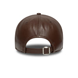 New York Yankees cap, leather, New Era, 9FORTY, plain, brown