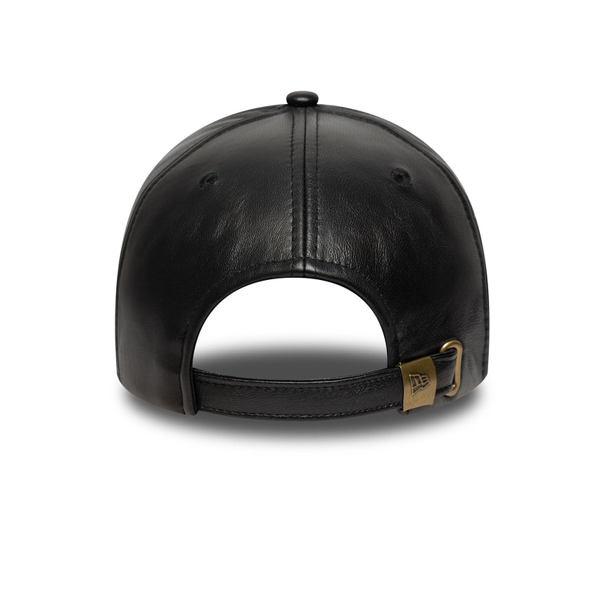 New York Yankees cap, leather, New Era, 9FORTY, black