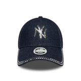 New York Yankees cap, sequin, New Era, 9FORTY, blue pattern, blue