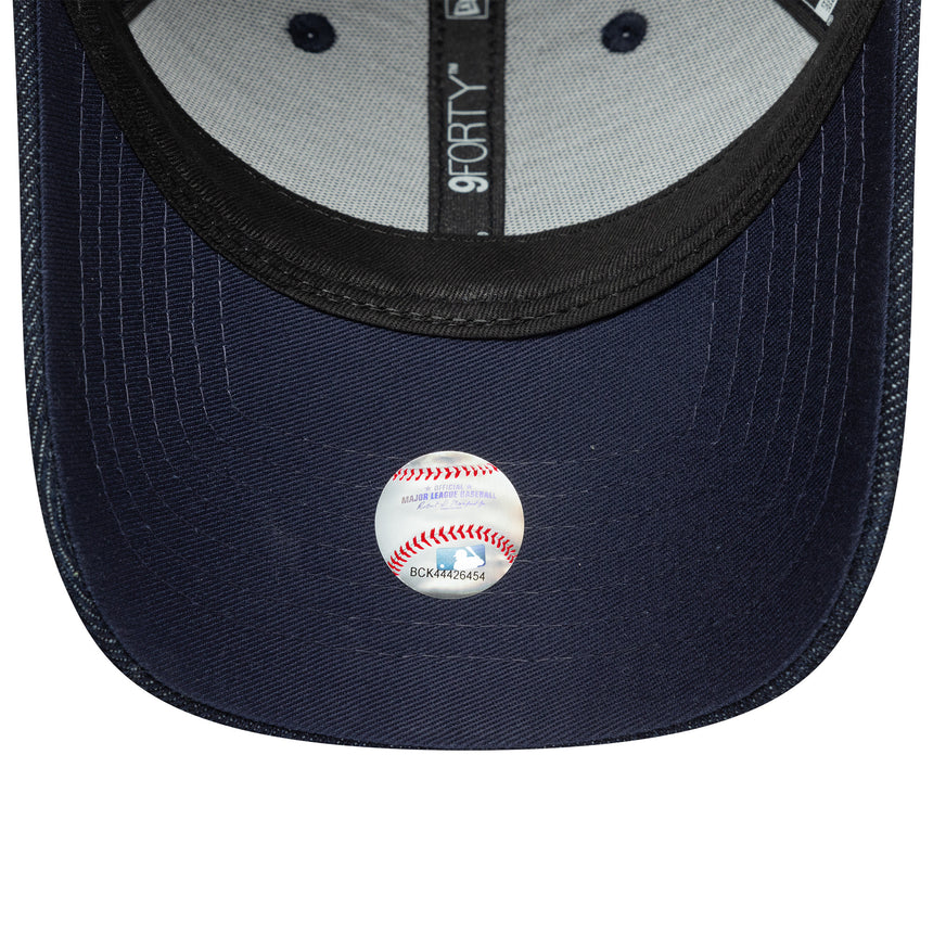 New York Yankees cap, sequin, New Era, 9FORTY, blue pattern, blue