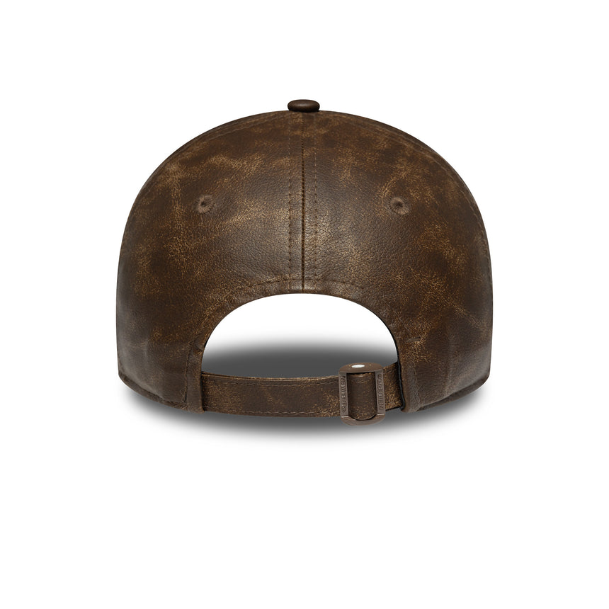 New York Yankees cap, PU leather, New York Yankees, 9TWENTY, brown, brown