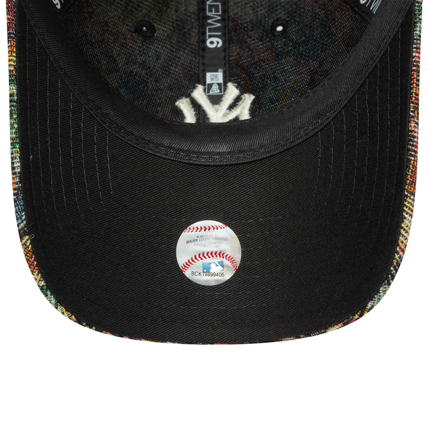 New York Yankees cap, women, floral, New Era, 9TWENTY, black multicolour