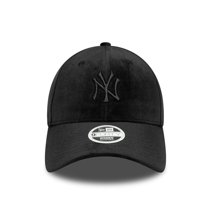New York Yankees cap, velour, New Era, 9FORTY, black