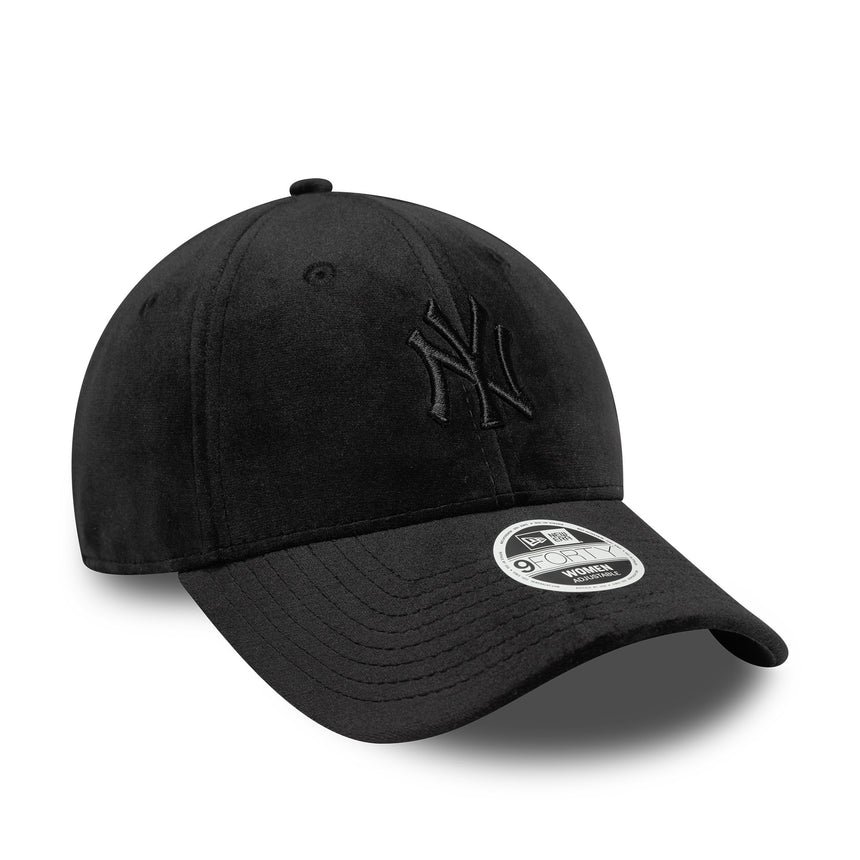 New York Yankees cap, velour, New Era, 9FORTY, black
