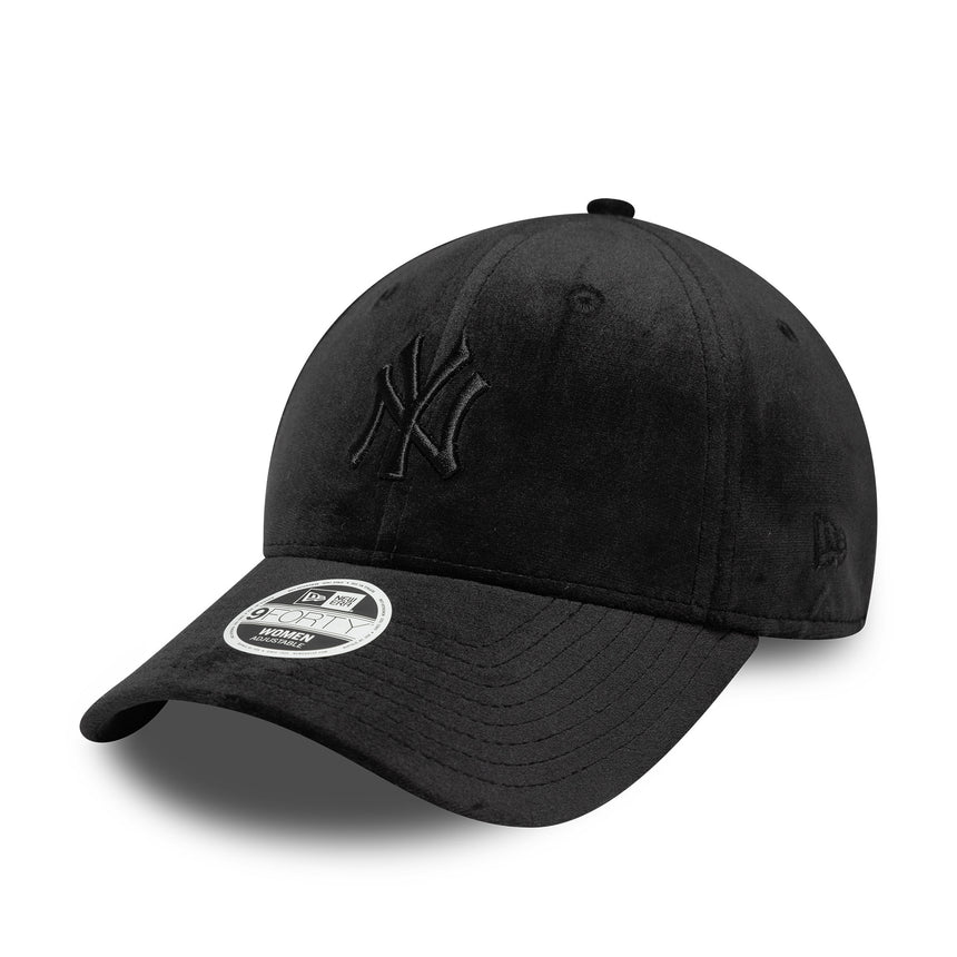 New York Yankees cap, velour, New Era, 9FORTY, black
