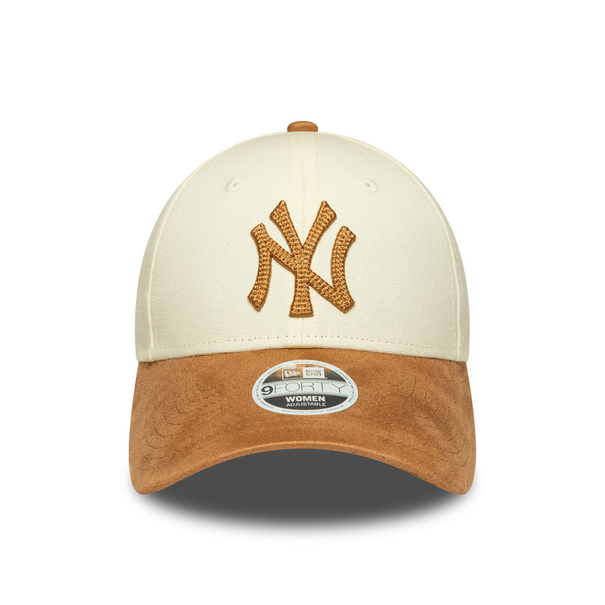New York Yankedds cap, Women, FAUX SUEDE, 9FORTY, beige