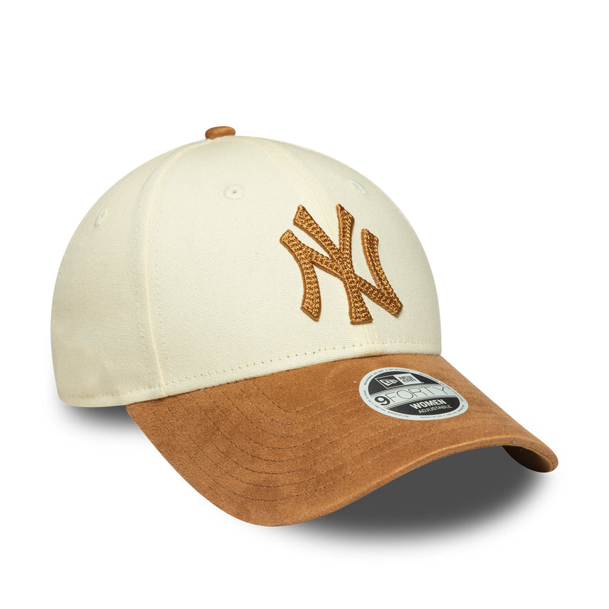 New York Yankedds cap, Women, FAUX SUEDE, 9FORTY, beige