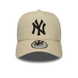 New York Yankees cap, beige SIDE PATCH, A-frame, New Era, 9FORTY, beige