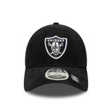Las Vegas Raiders cap, cord, New Era, 9FORTY, black