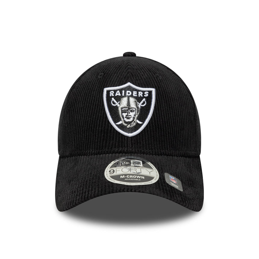 Las Vegas Raiders cap, cord, New Era, 9FORTY, black