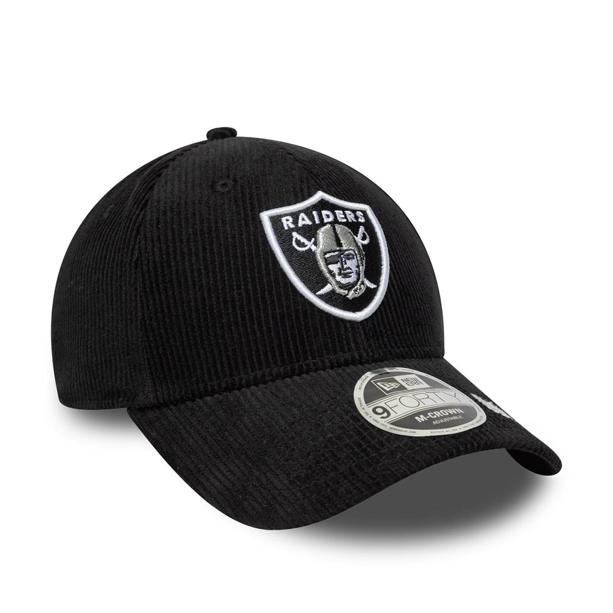 Las Vegas Raiders cap, cord, New Era, 9FORTY, black