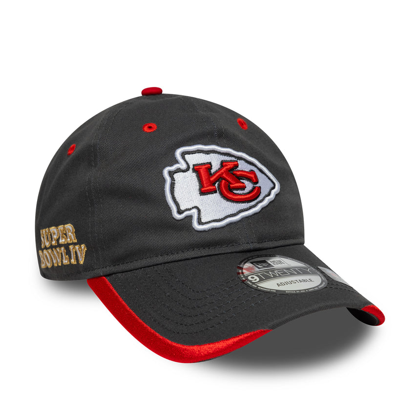 Kansas City Chiefs cap, team pin, New Era, 9TWENTY, plain, grey