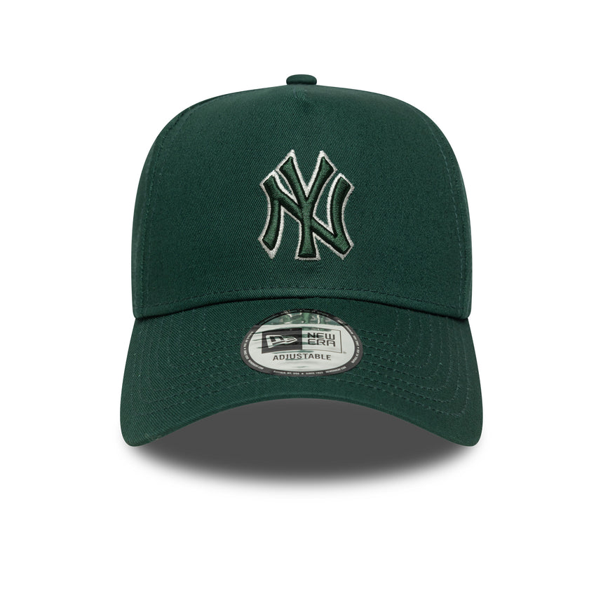 New York Yankees cap, outline frame, New Era, 9FORTY, single-tone, green