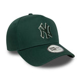 New York Yankees cap, outline frame, New Era, 9FORTY, single-tone, green