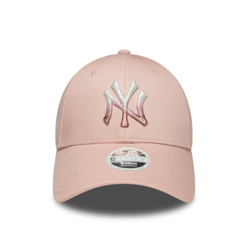 New York Yankees cap, metallic logo, New Era, 9FORTY, women, pink