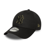 New York Yankees cap, TEAM OUTLINE, New Era, 9FORTY, outline, black