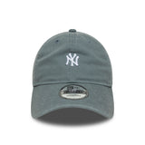 New York Yankees cap, washed mini logo, New Era, 9TWENTY, grey
