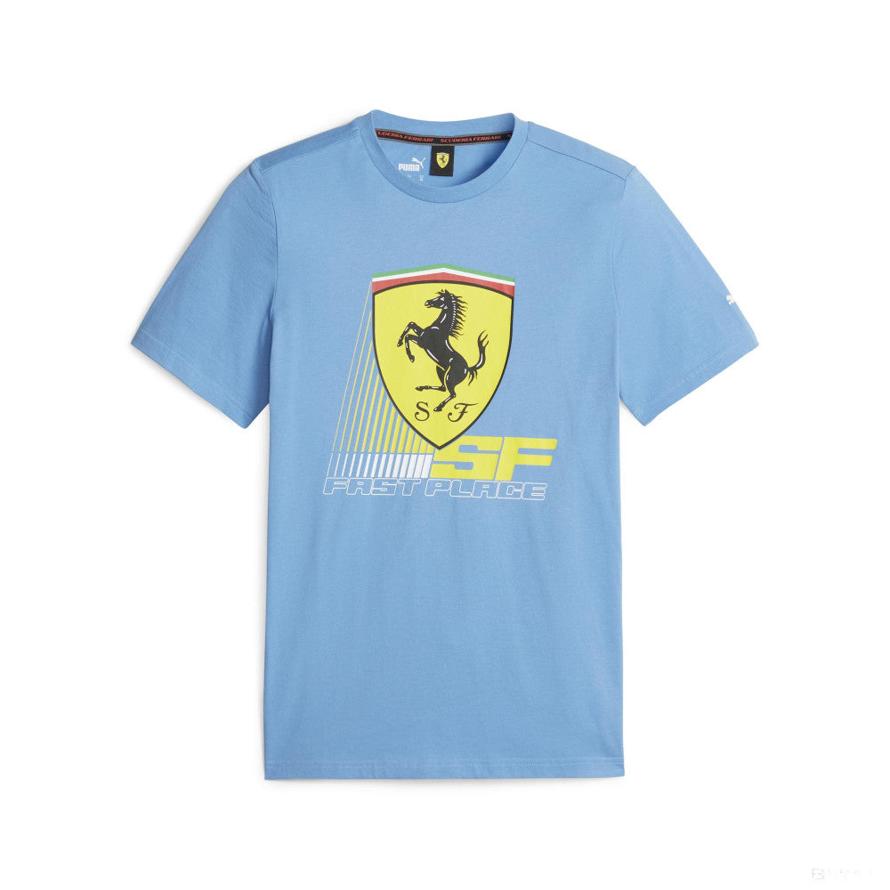 Ferrari t-shirt, Puma, Big shield, race colored, blue