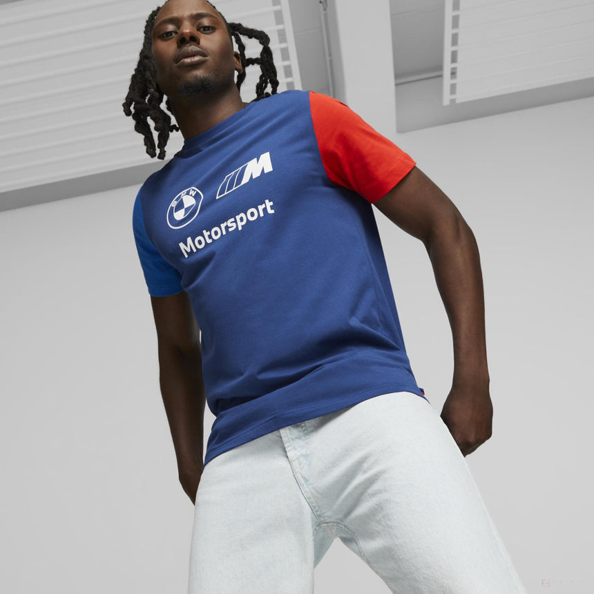 BMW MMS t-shirt, Puma, ESS, logo, blue - FansBRANDS®
