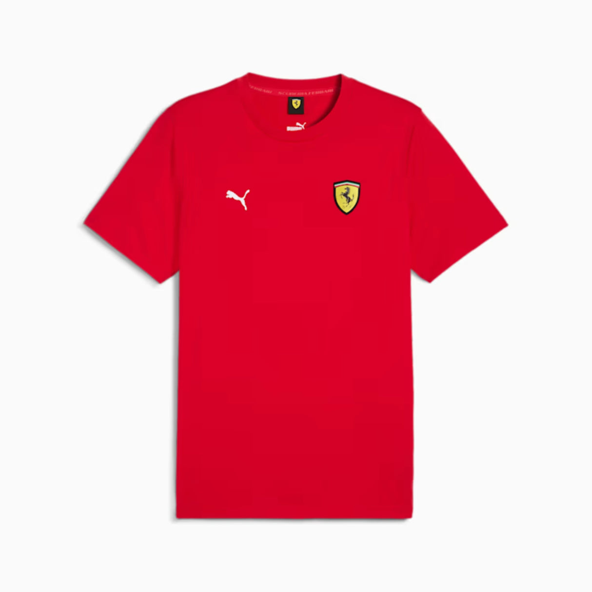 Ferrari t-shirt, Puma, race colored shield, red