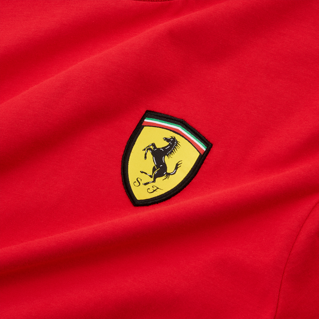 Ferrari t-shirt, Puma, race colored shield, red